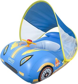 OEM Flotador De Nataci&oacute;n Para Beb&eacute;s Con Toldo Parasol Extra&iacute;ble, Asiento De Seguridad Ajustable Para Beb&eacute;s De 6 A 36 Meses, Ayuda Para Nadar Beb&eacute;s, Juguet