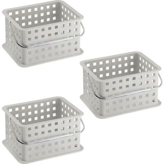 iDesign Small Stackable Shower Basket - Set of 3 - Clear/Frost - Made in USA in Light Gray at Nordstrom