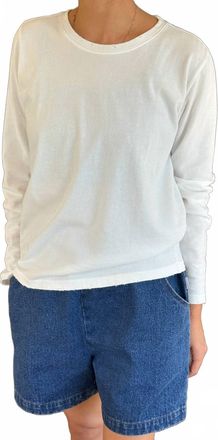 Le Bon Shoppe Everyday Long Sleeve Tee In Vintage White