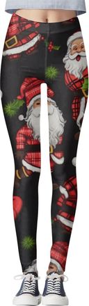 Generic Christmas Workout Leggings for Women High Waisted Stretchy Fabric with Xmas Themed Prints Including Reindeer Snowflakes Santa Perfect for Running Yoga