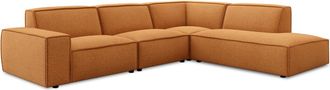 Castlery Customized Dark Brown Performance Right-Facing Extended Side Chaise Sectional Sofa | Jonathan by Castlery, Orange, Furniture Sofas