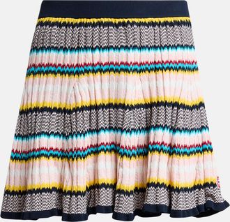 Casablanca Multicolor Knit Chevron Mini Skirt