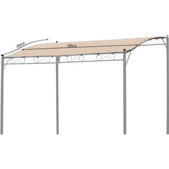 Quick-Star Quick-star - Ersatzdach 250x300cm Pergola Terrassen&uuml;berdachung Sand