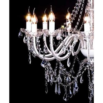Berkfield Home Chandelier with 1600 Crystals in White