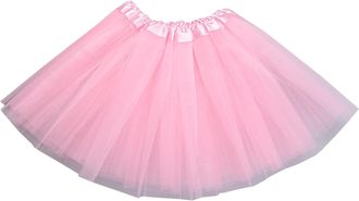 Generic Tutu Skirts for Women A-Line Pleated Elastic Waist Layered Mesh Ballet Prom Party Skirt Adult Teen Tutu Skirt Fancy Dress Solid Tulle Gauze Short Skir