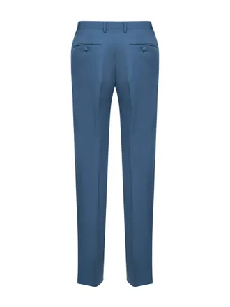Dolce & Gabbana Virgin Wool Trousers - Blue