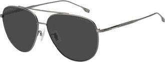 HUGO BOSS BOSS 1296/F/S 0R80 M9 Matte Dark Ruthenium/Grey Polarized