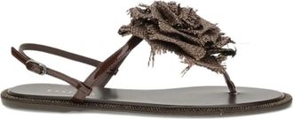 Le Silla Sandali con applicazione - Marrone