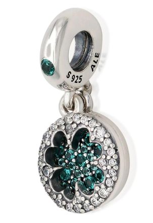 Pandora Lucky Four Leaf Clover Dangle Charm In Sterling Silver