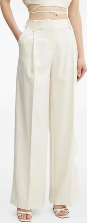 Simona Corsellini Pantaloni con pieghe frontali - Bianco