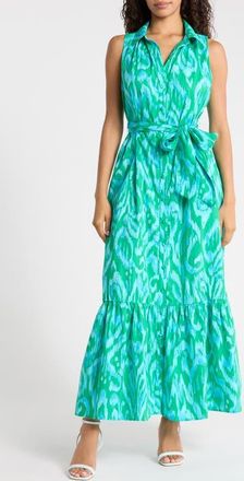 Sugarlips Darvy Plaid Sleeveless Dress in Cerulean-Kelly at Nordstrom, Size X-Small