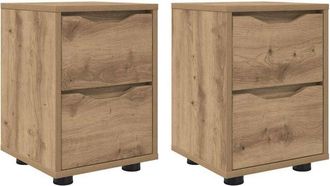 vidaXL Bedside Tables with Drawer 2 pcs Artisan Oak 30.5 x 30 x 43 cm vidaXL