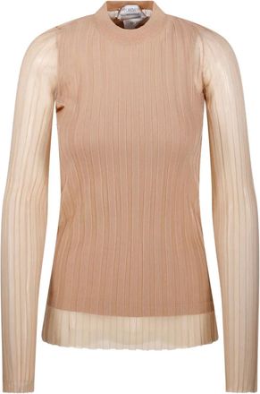 Sportmax ribbed long-sleeve sweater - Neutrals