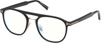 Tom Ford Pilot Eyeglasses - Heren - Brillen - Zwart - 52 MM - Accessoires