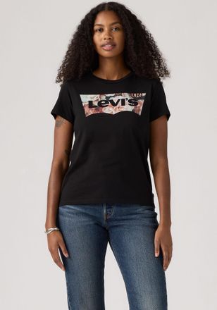 Levi's T-Shirt LEVIS LSE THE PERFECT TEE, Damen, Gr. XL (42), schwarz, Jersey, Obermaterial: 100% Baumwolle, figurumspielend h&uuml;ftlang, Rundhals, Shirts T-Shi