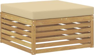 vidaXL Reposapi&eacute;s De Exterior Madera De Acacia S&oacute;lida Blanco Vidaxl