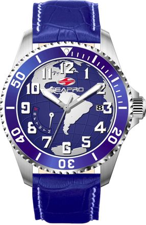 Seapro Mens Voyager Blue Round 42mm