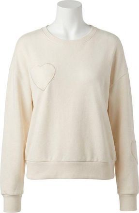Z Supply Heart It Sweatshirt In Vanilla Ice