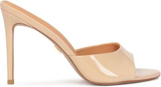 Kazar Hoge hakken muiltjes in lakleer. Dit product valt klein uit. - Dames - Muiltjes - Beige - 40 EU - Leer - Schoenen
