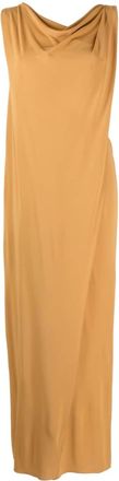 Alberta Ferretti draped cut-out maxi dress - women - Viscose - 44 - Neutrals