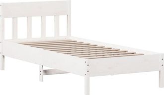vidaXL Estructura de cama sin colchón madera maciza blanca 90x190 cm Vidaxl