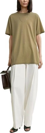 Toteme Lyocell-Cashmere Knit Sweater - Beige