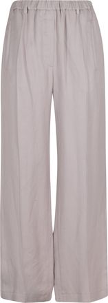 Tela Lilac Stormo Elastic-Waistband Viscose-Blend Wide-Leg Pants
