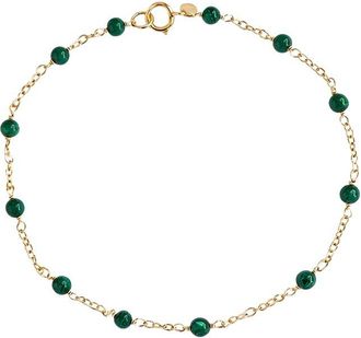 Jewelmak 14K Malachite Bracelet