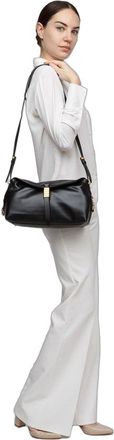 Pinko Womens Shoulder Bag Black Goat Leather Shoulder-bags