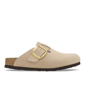 Birkenstock Mules, female, Beige, Size: 7 US Boston Big Buckle