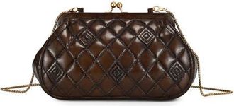 OLD TREND Petunia Small Quilted Leather Crossbody in Stone at Nordstrom