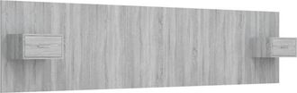 vidaXL Bed Headboard with Cabinets Grey Sonoma Engineered Wood Vidaxl