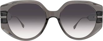 Fendi Gradient Smoke Butterfly Ladies Sunglasses FE40083U 20B 54