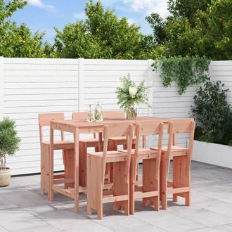 vidaXL Juego De Muebles De Jard&iacute;n 7 Pzas Madera Maciza Abeto Douglas Vidaxl