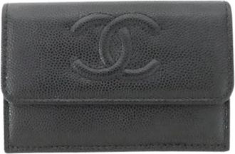 Chanel Pre-owned Vintage Wallet - Dames - Vintage Accessoires - Zwart - ONE Size - Leer - Vintage
