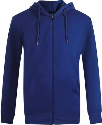 Roberto Cavalli Mens Cavalli Class Floral Bold Logo Iris Blue Zip-Up Hoodie - Size: 38