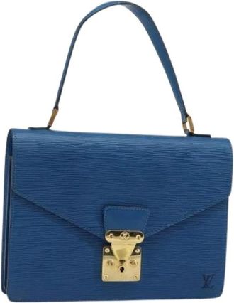 Louis Vuitton Pre-owned Handbags, female, Blue, Size: ONE SIZE Pre-owned Vintage Leather Handbag