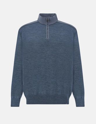 Paul & Shark Paul & Shark Mens Technical 1/4 Zip Typhoon Sweater Blue - Size: 44