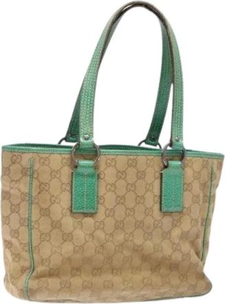 Gucci Pre-owned Handbags, female, Beige, Size: ONE SIZE Pre-owned Canvas gucci-bags