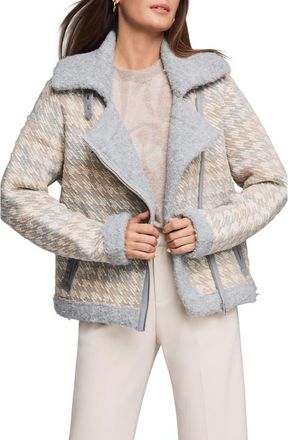 Nic+Zoe Houndstooth Bouclé Knit Jacket in Neutral Multi at Nordstrom, Size X-Large