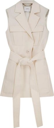 Joseph Diafa Mouwloze Jas - Dames - Gillet - Beige - XS - Katoen - Kostuums