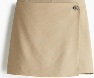 H&M Skort im Wickelschnitt - Beige