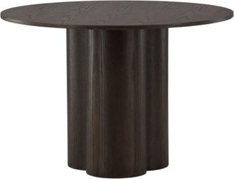 Meubles et Design Mesa de comedor redonda de madera para 4 personas - Madera oscura