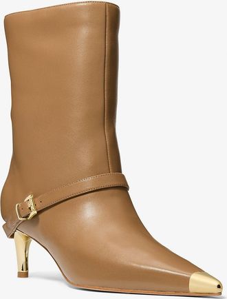 Michael Kors Kasia Leather Buckle Boot