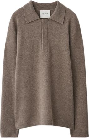 Lisa Yang Polo Trui - Heren - Cashmere truien - Bruin - XL - Kasjmier - Truien & Vesten
