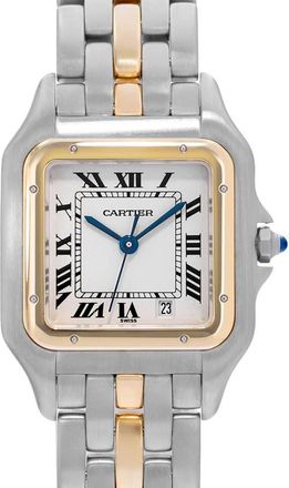 Cartier Pre-owned Cartier Panthere Quartz Silver Dial Mens Watch 839490