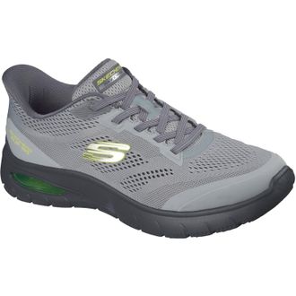 Skechers Skech-Air Summits Textile Mens Charcoal/Lime Trainers - Grey - Size UK 12