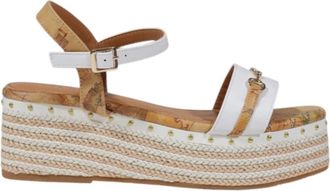 Alviero Martini 1A Classe Boho-chique damessandalen voor de zomer - Dames - Sleehakken - Wit - 39 EU - Schoenen