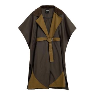 Desigual Poncho Trenchy Wax - Jackets - Mujer - Marr&oacute;n - ONE SIZE