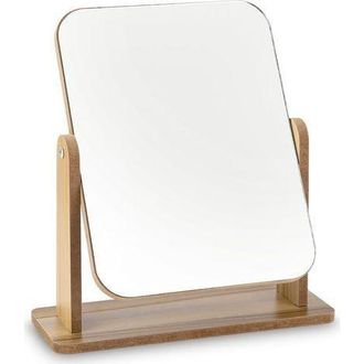 OEM Espejo De Escritorio De Madera, Espejo De Pie Peque&ntilde;o 25 X 22 Cm, Espejo De Mesa Giratorio 360 Grados, Espejo Para Colocar Con Soporte Alto Y Desmonta